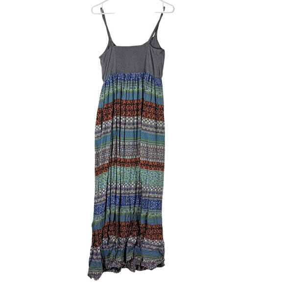 Lilka Mendocino Maxi Dress M Boho Festival Mixed Print Pleated Bust Empire Waist - Picture 8 of 13